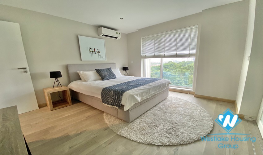 Scandinavian style golf course view 2 bedrooms apartment for rent in Ciputra, Hanoi